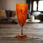 Бокал для шампанского из камня (янтарь) — необычный подарок — фотография 1
