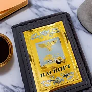Обложка на паспорт из кожи «Герб Белгородской области» — необычный подарок — фотография 1