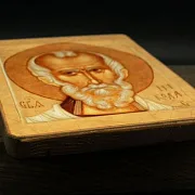 На память: Икона Святого Николая. Дерево — фотография 3