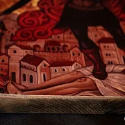 Икона "Архангел Михаил" дерево, ручная работа — необычный подарок — фотография 5