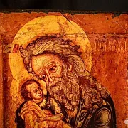 Икона под старину "Святой Симеон Богоприимец" — красивый подарок — фотография 2
