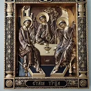 Икона Святая Троица — оригинальный подарок — фотография 10