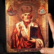 Святой Николай с Иисусом и Богоматерью — оригинальный подарок — фотография 2