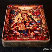 На память: Икона Богоматери "Неувядаемый цвет" 15*12 см — фотография 3