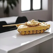 Миниатюра танка Т-72М1М из бронзы с позолотой — необычный подарок — фотография 1
