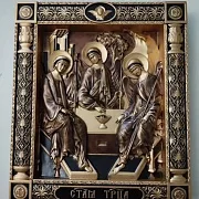 Икона Святая Троица — оригинальный подарок — фотография 4