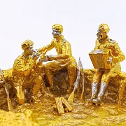 Пепельница "Катюша". Позолоченная — оригинальный подарок — фотография 5