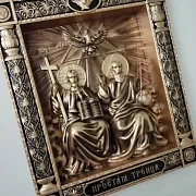 На память: Резная икона Пресвятая Троица (Новозаветная) — фотография 6