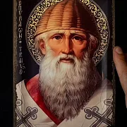 Подарочная икона Спиридона Тримифунтского. Ручная работа — фотография 1