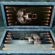 Подарочные нарды под стеклом «Хозяин тайги» — фотография 9