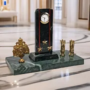 Часы «Погон» с гербом МЧС и подставками — красивый подарок — фотография 1
