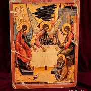 Икона "Троица Ветхозаветная" — оригинальный подарок — фотография 1