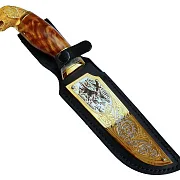 Кованый нож с головой собаки №5 — необычный подарок — фотография 2