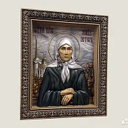 Икона резная из дерева Святая Ксения Петербургская — необычный подарок — фотография 2