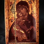 Иконка "Владимирская" Божией Матери. 15 см — необычный подарок — фотография 4
