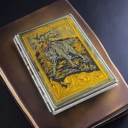Портсигар "Волк" /на 9 сигарет/ № 2. Златоуст — красивый подарок — фотография 1