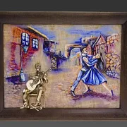На память: Картина «Гитарист» и танцующая пара на ониксе — фотография 2