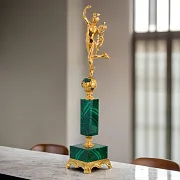 Подарочная статуэтка «Меркурий» из бронзы с малахитом — фотография 1