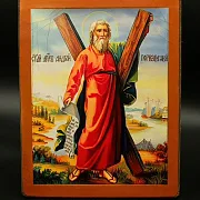Икона деревянная "Святой Апостол Андрей" — необычный подарок — фотография 4