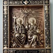 На память: Резная икона Пресвятая Троица (Новозаветная) — фотография 4