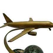 Бронзовая композиция «Самолет гражданской авиации» — оригинальный подарок — фотография 3
