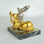 Фигурка из бронзы «Крыса в домике» — оригинальный подарок — фотография 5