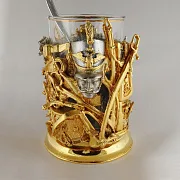 Подстаканник «Гусар» из бронзы — необычный подарок — фотография 4
