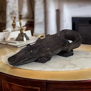 Каменная скульптура «Крокодил», 460×160×70 мм — оригинальный подарок — фотография 1